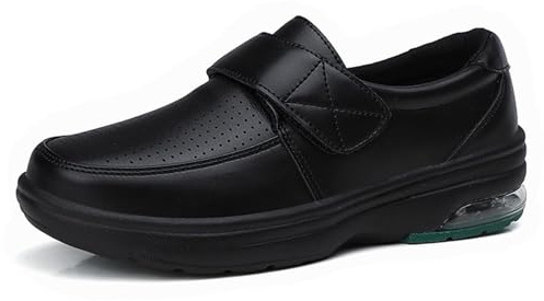 Kvinnors Sjukvårdsskor,Luftkudde Olje-Och Halkbeständig Arbetssköterskeskor för Kvinnor,Bekväm Andas Ortopedisk Walking Chef Skor,för Medicinska Arbetare/Läkare (Color : Black, Size : 38 EU)