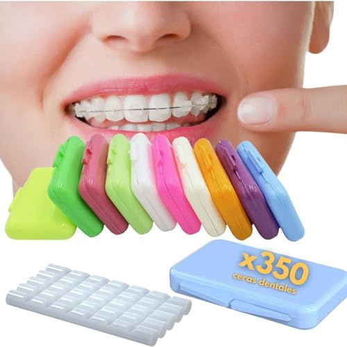 Vidaprime Kieferorthopädisches Wachs 10-Pack - 350 Vorgeschnittene Stücke für Zahnspangen - Dentalwachs für Zahnspangen, Schutz und Komfort