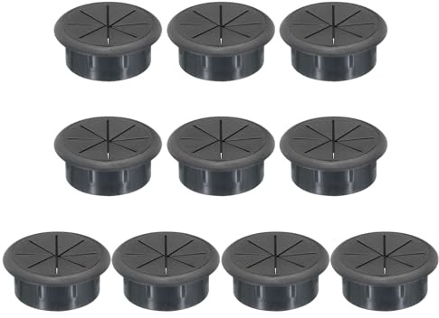 sourcing map 10pcs Cable Hose Snap Bushing Grommet Protector 50mm Mount Dia Black Plastic Cable Snap Locking Bushing Grommet