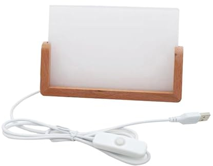 Morain Marco de fotos acrílico para sublimación con luz LED, soporte de madera, marco de fotos para entusiastas de la fotografía