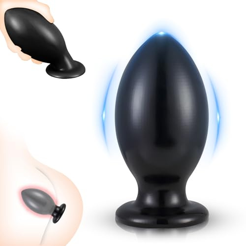BDSMYOU Plug Anal Extra Large pour Femmes Hommes（S-XXXXL 7 Tailles),Rugby Boules Anales Buttplug avec Ventouse Godemiché,Plug Anale,Extenseur XXL (L)