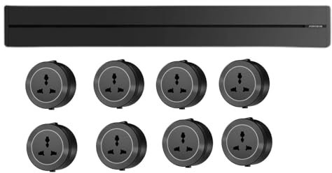 Schienensteckdose, Haushaltssteckdose, Adapter mit Ein-Klick-Schalter & Wandmontage-Design - Sicher, praktisch & platzsparend,80CM