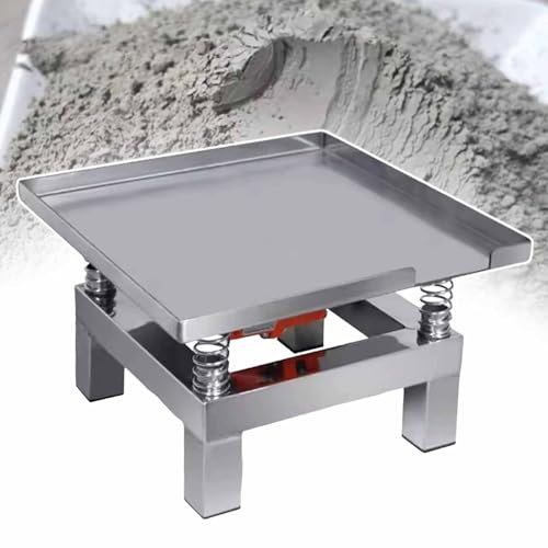 pealiritansemen Rütteltisch Für Beton, Vibrationsprüfstand, Vibrationsplattform Für Prüfstandblöcke Aus Edelstahl, Zum Entfernen Von Blasen, Schütteln des Niederschlags, 10 Kg/20 Kg Belastbar,50cm
