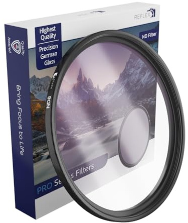 REFLEX CAMERA Filtre d'objectif ND8 39 mm (3 arrêts) ND pour appareil photo reflex numérique Réduction de la lumière 3 arrêts pour un mouvement fluide et des fonds flous Verre optique allemand de