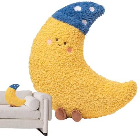 Genérico Almohada De Luna - Almohada De Abrazos para Adultos | Almohada De De Cuello Y Espalda, Almohada Ergonómica Suave, Cojín De Felpa Ergonómica Suave para Soporte Lumbar del Cuello Mujeres C