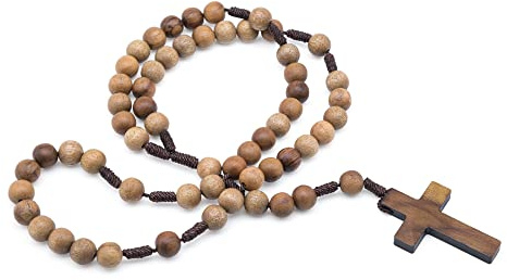 Intercession Solid Wood Rosary with Cross (Medium)