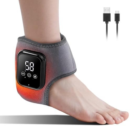 SGZIOO Fußmassagegerät, 3-in-1 Fussmassagegerät Elektrisch, Füße mit 3 Vibration Modi, 5 Wärmestufen, Foot Massager für Schmerzfreie und Vitale Beine, Achillessehnenentzündung