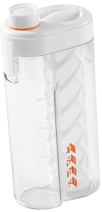KiBcsLic Vaso de Cold Brew Taza Portátil para Café Té Botella con Filtro Extraíble y Tapa Cierre Hermético Material PP Adecuado para Hogar Picnic Trabajo, Blanco, Individual