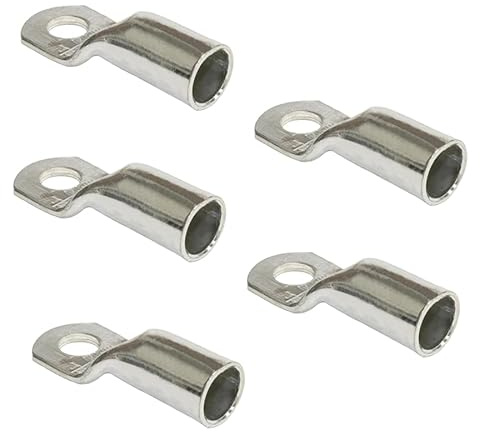 Parlex 5 50mm² 10.5mm M10 E-Cu Tin/Copper Tube Terminals Cable Crimp Lug Eyelet, End