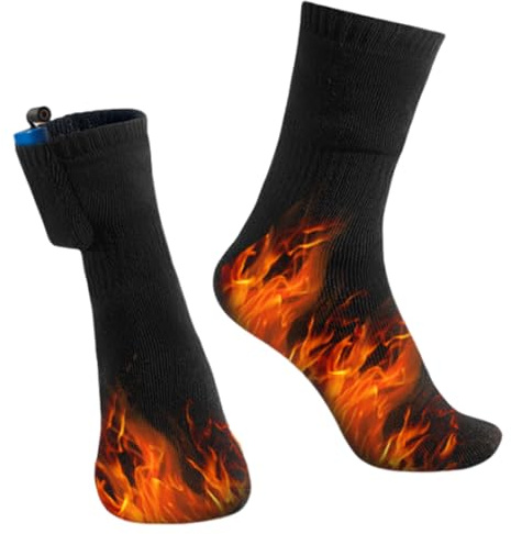 Tyinerc Calcetines eléctricos para mujer, calcetines calefactores recargables para mujer, calcetines térmicos con batería | calentadores multifuncionales con batería de carga