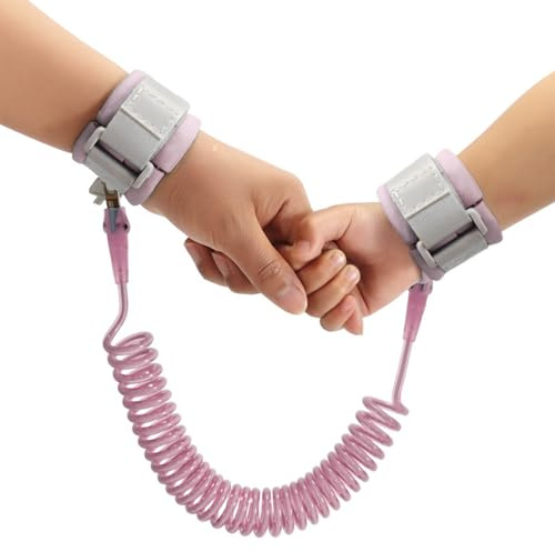 Guinzaglio di sicurezza – Braccialetto anti smarrimento per bambini | imbracatura da passeggio | Dispositivo di controllo di sicurezza elastico regolabile, di collegamento di sicurezza
