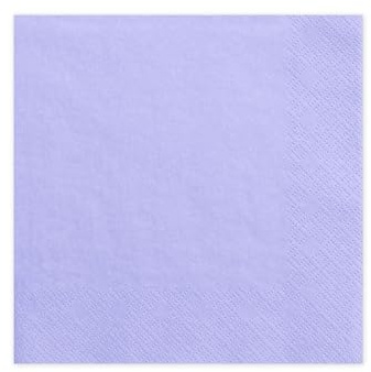 Lot de 20 serviettes en papier 33 x 33 cm, 3 couches, de qualité supérieure et durables, 3 couches, lilas, 33 x 33 cm, 1 paquet de 20 serviettes de table