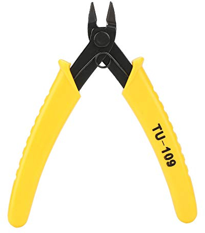 FTVOGUE 5in Alicates Diagonales Electrónicos Cable de Corte Lateral Pinzas Cortador de Alambre Herramienta Precisión Cortador de Cable Eléctrico Fabricación de Bobinas(TU-109)