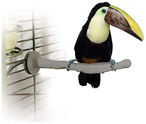 K&H Pet Products Thermo-Perch Beheizte Vogelstange, Größe L, 5,1 x 37,8 cm, Grau