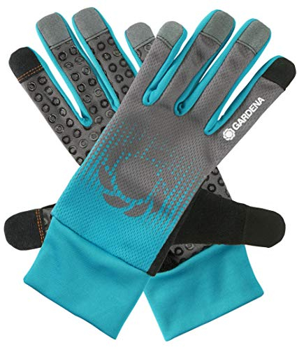 Gardena Garten- und Pflegehandschuh 8/M: Gartenhandschuhe für anspruchsvolle Garten- und Pflanzarbeiten, optimaler Grip, atmungsaktives Mesh-Material, mobile touch für Smartphonenutzung (11501-20)