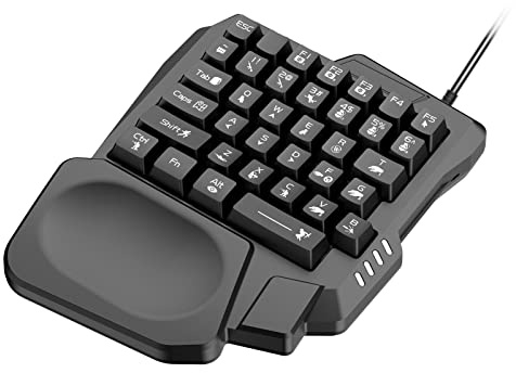 Chen0-super Demi-clavier, jeu filaire avec rétroéclairage RVB et 35 touches pour gamer Mini jeu portable pour PC portable