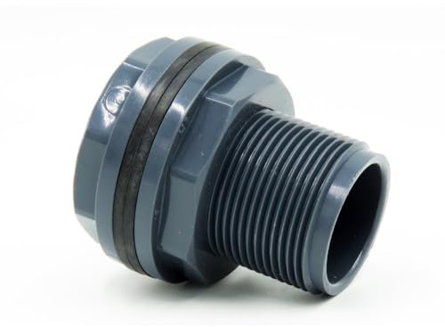 jardiboutique - ø32 mm ou 1 pouce 1/4, Traversée de paroi en PVC pour tuyau, aquaponie, hydroponie,