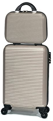 CELIMS - Koffer für Kabinen/mittel/groß, mit oder ohne Vanity, französische Marke (Champagne – 5859, Kindergröße), Champagner - 5859, Taille Enfant, Kindergröße