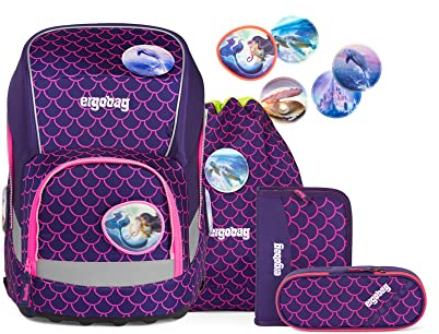 ergobag Wide Set 5tlg. Ergonomisch, Volumen erweiterbar, Deckel aufklappbar