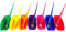 Kobe Professional 14-piece Matching Rainbow Hair Dye/Tinting Bowl and Brush Set - Small Colourful Brush and Bowl Set, ideal for salon or home use. 7 bowls and hair dye brushes.