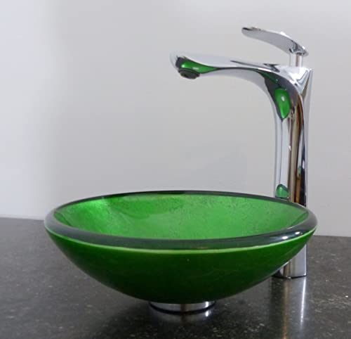Nero kleines Aufsatz Waschbecken Waschschale rund grün 29cm Waschtisch Gäste-WC Bad Wohnmobil NEU (Waschschale)