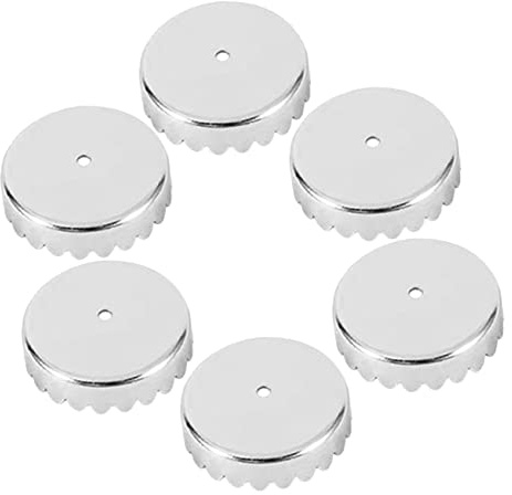 CAXUSD Magnetic Soap Holder Caps 6-Pack Stainless Steel Soap Draining Rack Covers for Bathroom Kitchen Shelf Accessories 0.82X0.82X0.19In