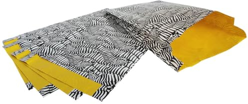 100x Papiertüten Zebra 25x4x34cm - Papiertragetaschen - 0 x 25 x 34 cm - Schwarz;Weiß;Gelb - 100 stück