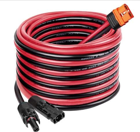 Maihuijia 2M MC4 to XT60I-F female Solar Panel Connection Line, Resistant to High and Low Temperature Outdoor Power Supply, Energy Storage Battery Charging Cable