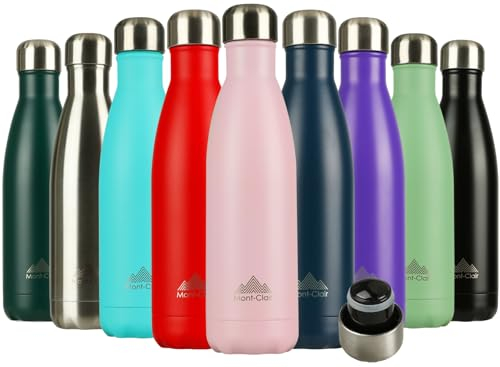 Mont-Clair Stainless Steel Water Bottle, Vacuum Insulated - BPA Free, 12h Hot & 24h Cold Drinks, Metal Water Bottle 750ml Leakproof, Ideal for Adult, Kids, Running - Pink
