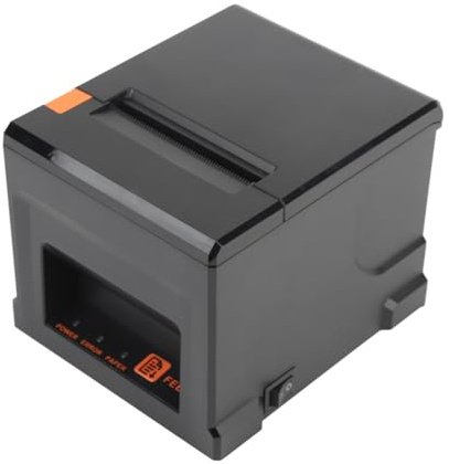 Gearwell Impresora térmica de Recibos, Impresora POS, Impresora térmica de Recibos de 80 mm con Cortador automático, Impresora térmica con Puerto LAN Serie USB Impresora de Cocina para