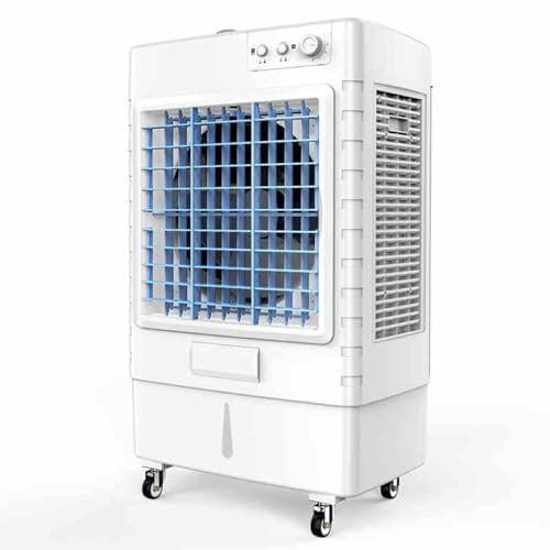 Enfriador De Aire Evaporativo, Enfriador De Pantano Portátil con Control De Perilla Y Tanque De Agua Grande, Aire Acondicionado 3 En 1 para Garaje De Oficina