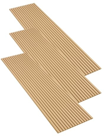 Fox & Grain Slat Wall Panelling- MDF Slat Wall Panels – Paintable Decorative Panels for Wall Kit for Home Décor - Easy-to-Install Wall Panelling Kits (3)