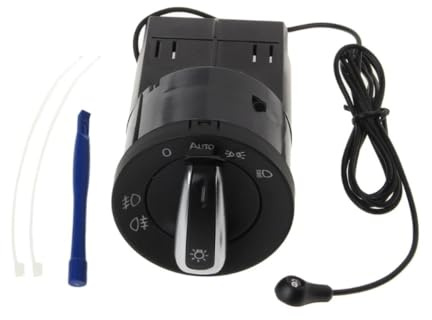 RAQXOLPB Main Light Switch Compatible With VW For Beetle For Golf MK4 For Jetta MK4 Headling Fog Lamp Switch Accessories Inner Headlamp Button 1AA100144-2