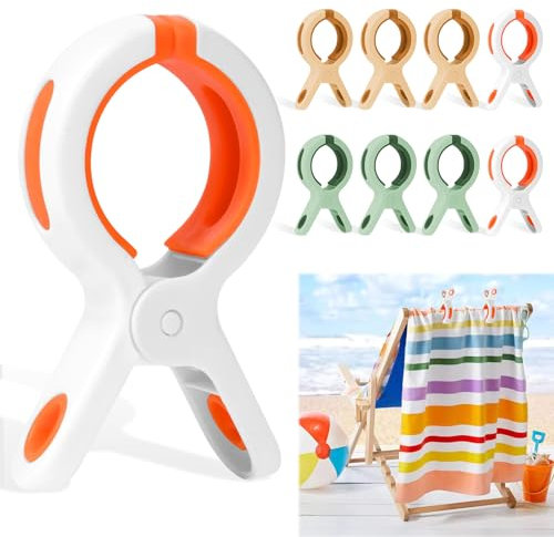HOTUT Grandi Clip di Vestiti Antivento, 9 Pcs Mollette per Telo Mare, Fermagli per Asciugamani Grandi, Mollette Telo Mare Resistenza al Vento, per Teli Mare, Asciugamani, Lenzuola