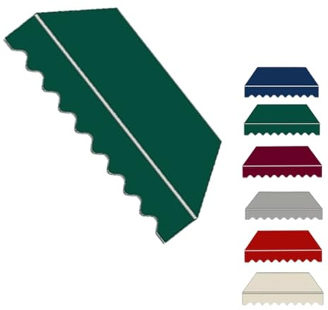 RTVGNSZSJL Tenda da Sole Estensibili Telo Ricambio, Tessuto per Tende da Sole 250cm 300cm 360cm 500cm Tenda da Sole per Patio Impermeabile, Verde(Green,8x6.5ft/250x200cm)