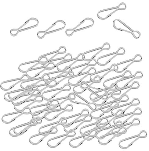 100 Stück Edelstahl-Karabiner, Feder-Schnappverschluss, Outdoor-Hardware, 16 mm
