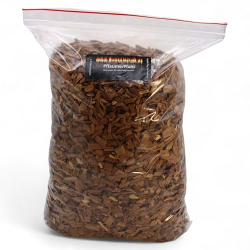 Räucherchips Pflaume 1000g – Fruchtige BBQ-Chips für Rind, Wild & Geflügel, Woodchips 4–10 mm für Smoker & Grill
