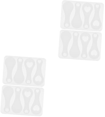 DOITOOL 4 Pièces Moule pour Jetons de Caddie pour DIY Accessoires Personnalisés Fabrication de Porte Clés et Décorations