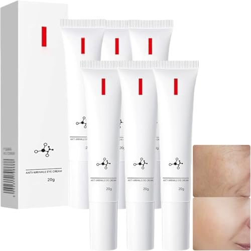 Gel rassodante per gli occhi tinto Eye-ation, rassodante temporaneo istantaneo per gli occhi, schiarisce la crema anti-invecchiamento con peptidi di acido ialuronico, riduce le rughe (6 pezzi)