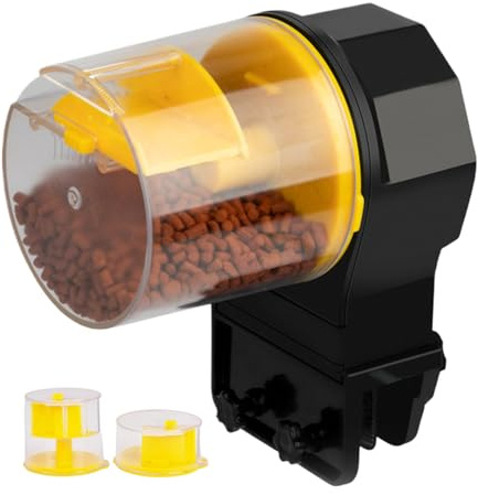 Dispensador automático de alimentos para padres – Alimentado por pilas | Dispensador de alimentos para peces automáticos | Para Betta, tortuga, camarones, acuarios, estanque, vacaciones, fin de sema
