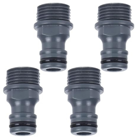 Conector para grifo, 4 Piezas, Conectores rápidos de manguera de jardín Conectores de grifo, Acoplamiento Rápido de 1/2, rosca exterior para grifo, adaptador de manguera de jardín