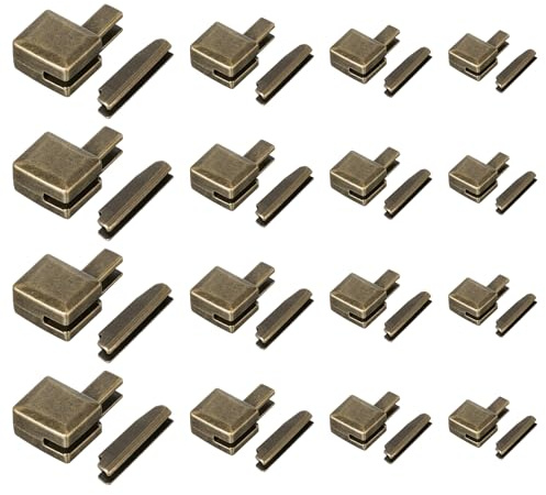 16 Reißverschluss Reparatur Set Reißverschluss Endstück Stopper | Metall #3#5#8#10 4 Größe Endstück, Zipper Ersatz Reparaturset for Jacken, Nähen, Jeans, Koffer, Heimwerken