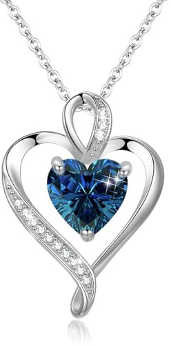 LAVUMO Halskette Damen Silber Herzkette Herzanhänger Schmuck Geschenke | Echt Silber 925 Messing Kette Geschenke für Frauen Freundin zum Geburtstag Jahrestag Hochzeitstag Valentinstag Weihnachten