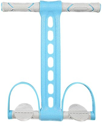 Banda de resistencia para pedal de pie, con asas, equipo de entrenamiento, dispositivo de resistencia de pedal de tubo de metal, para gimnasio en casa, entrenamiento de fuerza, estiramiento, fitness