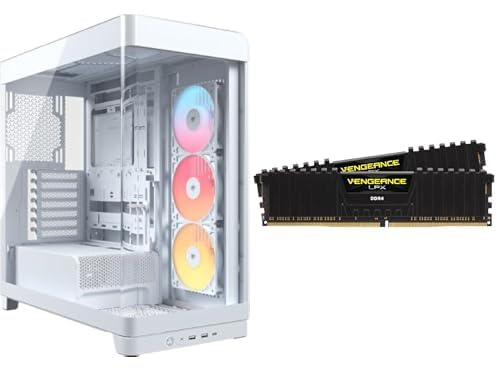 CORSAIR FRAME 4500X RS-R ARGB Panoramic Glass Mid-Tower PC Case x CORSAIR VENGEANCE LPX DDR4 RAM 32GB (2x16GB) 3200MHz CL16-20-20-38 1.35V Intel XMP AMD EXPO Computer Memory