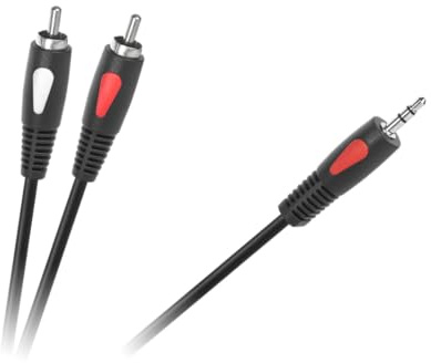 Cabletech Cavo audio Eco-Line jack da 3,5 mm su 2 RCA RCA, cavo adattatore stereo, 5 metri
