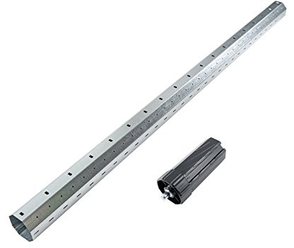 3T-MOTORS Rollladenwelle 110 cm SW60, 8-kant Stahlwelle, Wellenset mit Kapsel, Rollladenwelle achtkant für Rollladen, Rollladenmotor