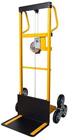 Carmeccanica Mini-Treppheber für Treppen, Gelb, Metall, Kompakt, 100 kg Tragkraft, 620 x 1290 x 900 mm, 6 Caster Räder