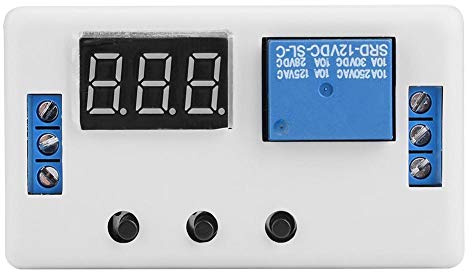 Relé temporizador, pantalla LED de 12 V Módulo de interruptor de control de automatización de relé temporizador ajustable 12 V