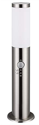 Monzana® Lampada per Vialetto Acciaio Inox Attacco E27 Luce Esterni Paletto Illuminazione Sentiero Sensore di Movimento